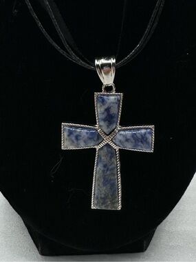 Sodalite Cross pendant